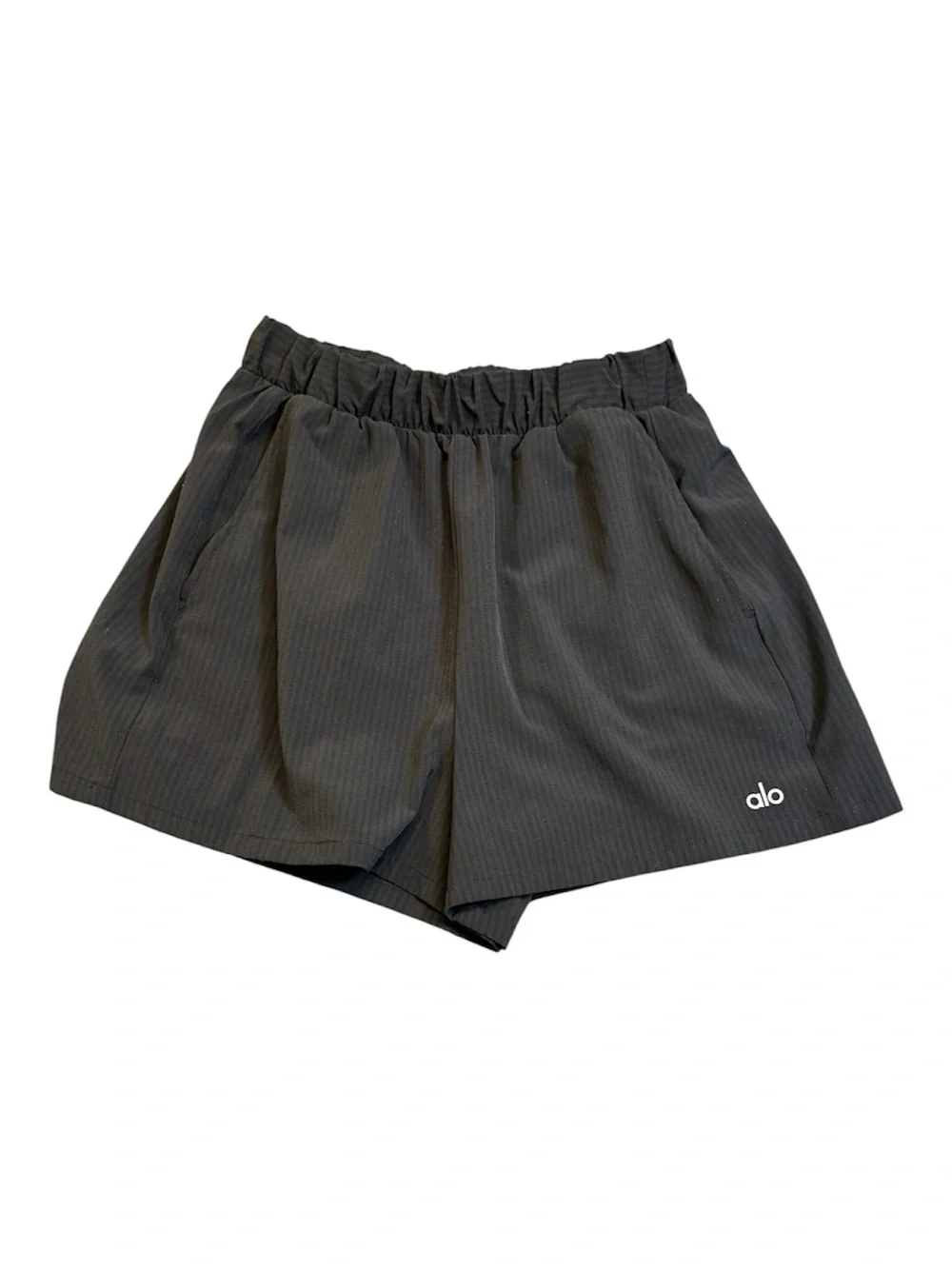 Alo Yoga Alumni Shorts Black XXS XS High Rise 2.5